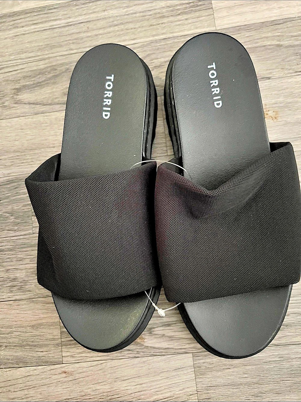 TORRID Stitch Chunky Black slide Sandals US 11WW